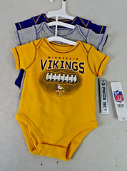 Baby Newborn Size 6-9 Months Creepers Bodysuits NFL Minnesota Vikings New