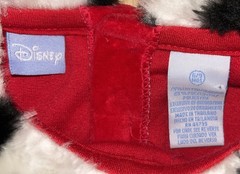 Collectible: Red Vintage Disney 101 Dalmatians Velour Romper *With Tags*