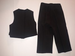 Vintage Baby Black Pants Black Vest Set Suit Toddler Measurements 80s