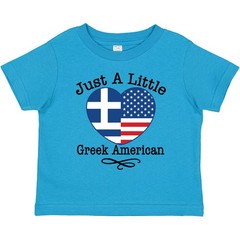 Inktastic Just A Little Greek American Toddler T-Shirt Heritage Ancestry Pride