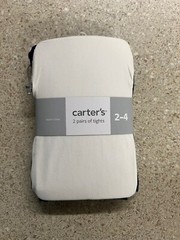 Carter’s Toddler Girl Size 2-4 Years Navy/White 2 Pack Tights NWT