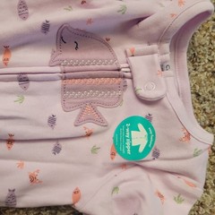 Baby Carters Fish 2-Way Zip Sleep & Play Size 6 to 9 mths w/ Footies Sleeper