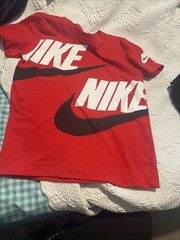 Nike 4T Red Short Sleeve T Shirt Cotton Polyester