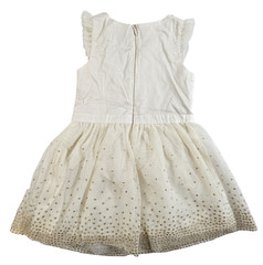 Carter’s Dress Girls Size 3T White 100% Cotton Body/Lining Polyester Mesh