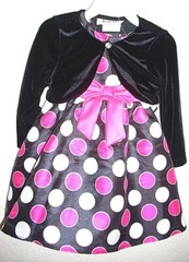 Girls RARE TOO Age 2T Party Dress and Cardigan Black Pink Net Underskirt