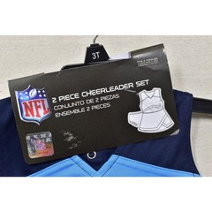 NFL Team Apparel Girl’s Light Blue Titans 2-Piece Cheerleader Set Size 3T NEW