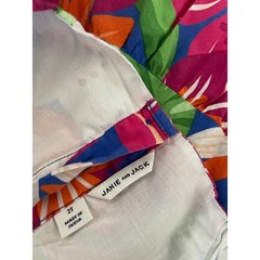 Janie and Jack Toddler Girls Tropical Floral Tiered Ruffle Dress 2T Multi-Color
