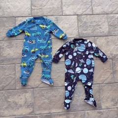 Bundle size 12 months footed pajamas