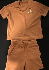 Stitch & Stone Toddler 2T Peach Waffle Knit Cowboy Hat 2 Pc Shorts Set