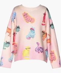 Sold Out Nordstrom Truly Me By Sara Sara Music Cats Rhinestone Sweater Size 2T