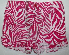 NEW WONDER KIDS PINK WHITE ZEBRA SPARKLE SHORTS SIZES 3T