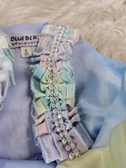 Blueberi Boulevard Multicolor Rhinestones On Strap Tulle Dress – Girls SZ 6T