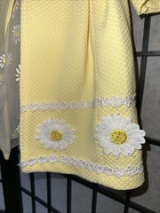 Baby Girl Size 6/9 M Blueberi Boulevard Yellow Spring Daisy Flower Dress Coat