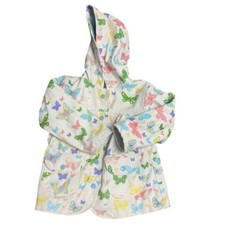 Hatley Little Girls Size 2T Social Butterflies Button Up Rain Coat Jacket