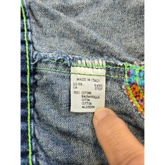 Vintage 90s Zerot Ondo Made in Italy Colorful Denim Jacket Toddler 9-12M