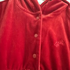 Vintage Y2K Disney 101 Dalmatians Red Velvet Hoodie Dress Dog Girls 18 months