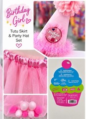 Tutu Skirt And Party Hat Set