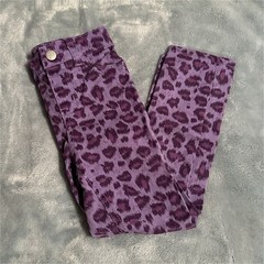 The Children’s Place Girls 4T Purple Leopard Sparkly Pants
