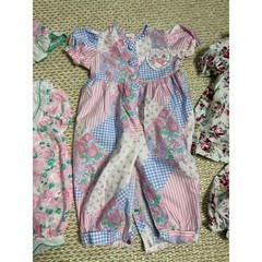 Vintage Baby Girl Floral Patchwork Romper Jumpsuit Bundle 6-9 Cottagecore 90’s