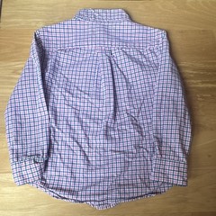Ralph Lauren Boys 3/3T Pink/Blue/White Plaid Button-Up Long Sleeve Cotton