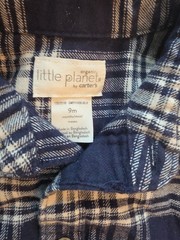 Organic Little Planet By Carter’s Blue Plaid Shirt Corduroy Pants Size 9 Months