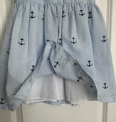 PIPPA & JULIE-Pastourelle-3T-Seersucker Stripe-Blue/White-Nautical Anchor-Collar
