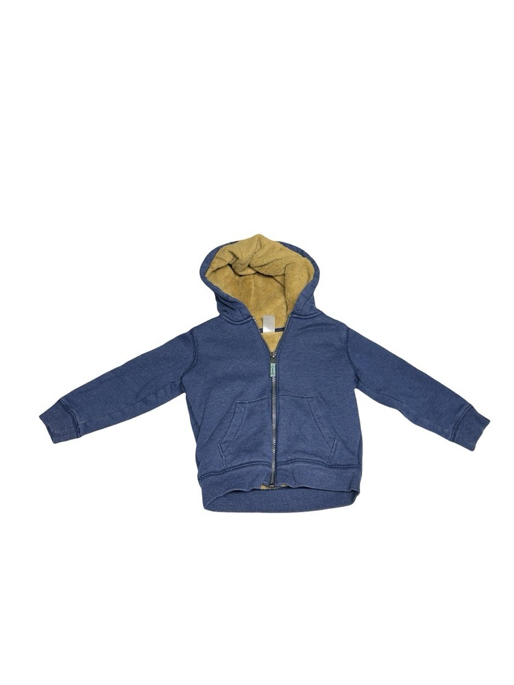 Carter’s Sherpa Lined Zip Hoodie Toddler 3T Blue Full Zip Sweatshirt Jacket