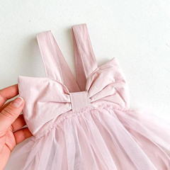 Infant Baby Girl Tutu Skirt Dress Big Bow Birthday Newborn Tulle Jumper Bodysuit