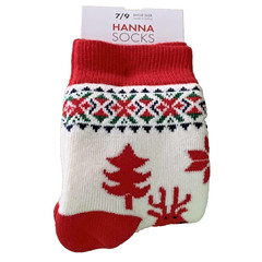 Hanna Andersson Cozy Deer Knit Winter Socks, Size 7/9-2–3 Years.