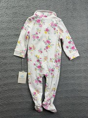 Cloud Island Baby Girls 6-9 Months Long Sleeve Sleep N Play Footed Pajamas