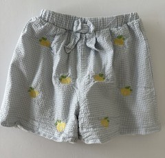 Little English Seersucker Shorts With Lemons Size 4t Elastic Waistband
