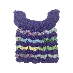 Handmade Baby 3-6 Months Crochet Sweater Multi-color Vibrant Hand-Knit New C37