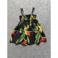 RJC Hawaii Baby Girls 6M Tropical Floral Smocked Sundress Bird of Paradise Black