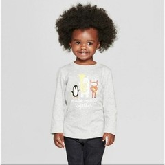 Cat & Jack Toddler Boys’ Make Music Together Long Sleeve T-Shirt Gray 18M
