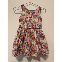 Polo Ralph Lauren Girls Floral Cotton Dress Multi-Color Sleeveless Preppy 2T