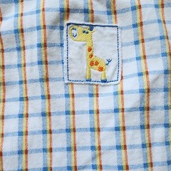 First Impressions: “Giraffe” Romper (+ T-Shirt), Size Boys 12M, Color Blue