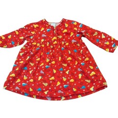 Hannah Andersson Skater Girl Long Sleeve Cotton Dress With Colorful Fruit Print