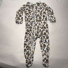 Spearmint Love Bamboo Romper Leopard Print Size 0-3m Footless