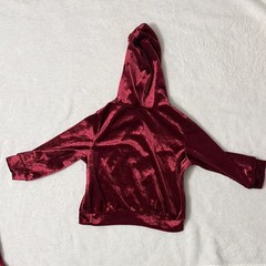 SHEIN 2pc Velour Hoodie & Pants Set Burgundy 9-12M Unisex Fall/Winter