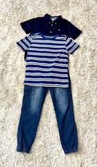 Stitch & Stone Boy Set of 3 Pieces Pant Shirt And T-shirt Blue Size 12
