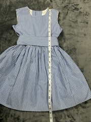 Crewcuts Dress Girls 3T Blue Stripe Sleeveless Tie Back Sundress Preppy Nautical