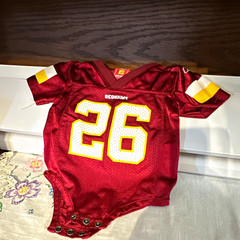 NFL Washington Redskins Portis #26 Mesh One-Piece 6-9 Months Burgundy