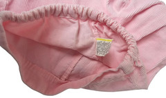 Vintage ’90s Girls 12 Month Pink Corduroy Pants Elastic Waist Lilac Hem Pull On