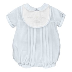 NWT Petit Ami Blue Sailboat Bib Romper Newborn NB Hat Baby Boys Bubble 3pc sz 0