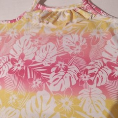 TOMMY BAHAMA Kid’s Dress Size 7 Floral Bow Tie Strap Pineapple – Imperfect