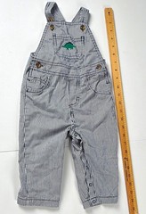Just One You by Carter’s 12M Blue/White Striped Dinosaur Overall One-Piece
