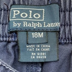 Ralph Lauren Polo Toddler Boys Cargo Shorts 18M Blue Half Elastic Waistband