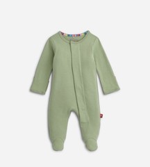 Magnetic Me Organic Cotton Magnetic Footie Newborn Green