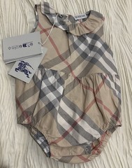 iconic Burberry Girls luxurious dressy 1 piece 9 months NWT freeship