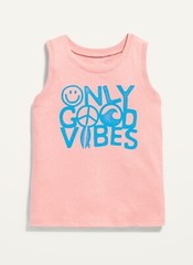 Old Navy Toddler Unisex Sleeveless Graphic T-Shirt Tank Top Size 12-18 Months